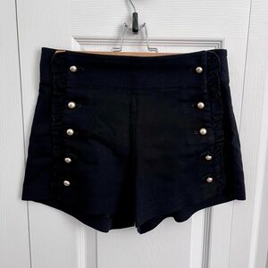 Black Button-Detail Women's Shorts